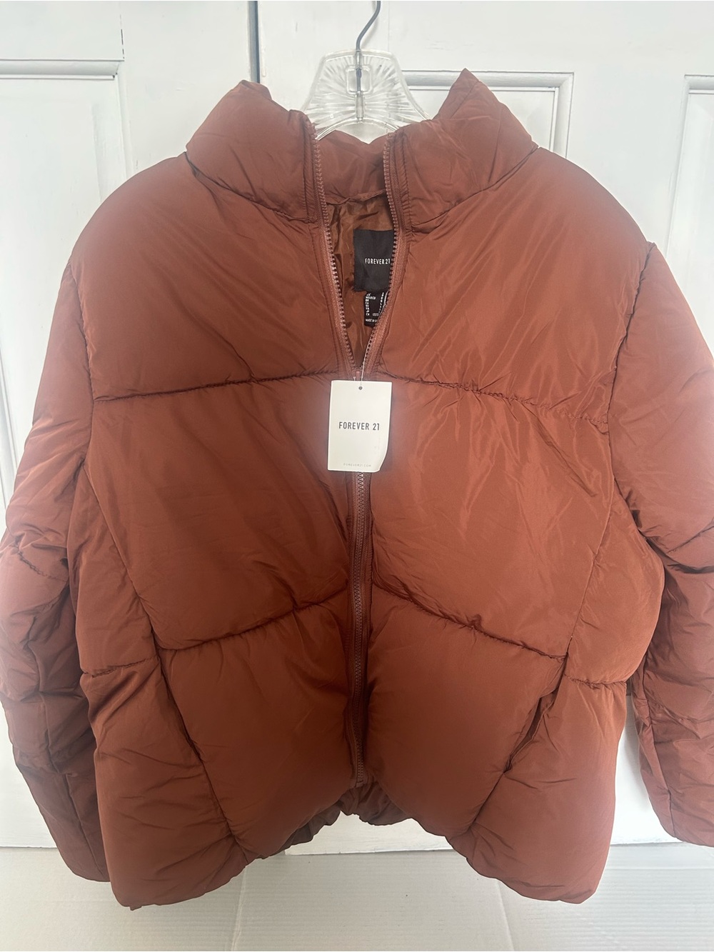Forever 21 Brick Brown Puffer Jacket